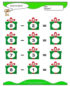 Çıkarma İşlemi Çalışma Sayfaları